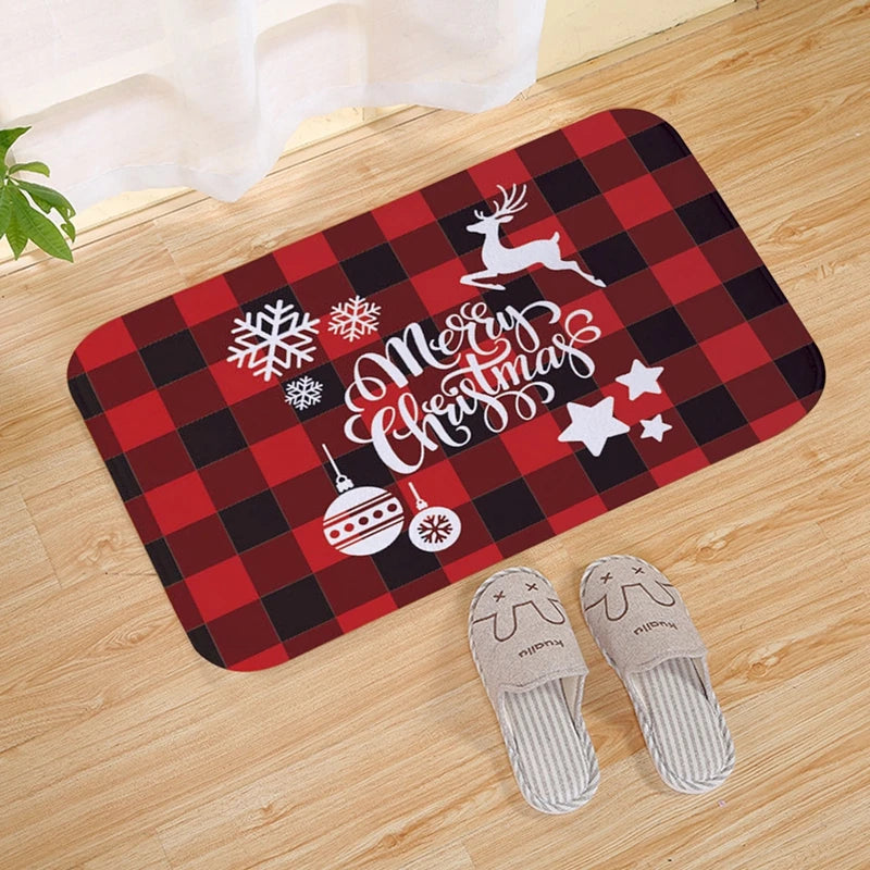 Christmas Door Mat Santa Claus Outdoor Carpet Merry Christmas Decorations For Home 2024 Navidad Xmas Ornament New Year 2025