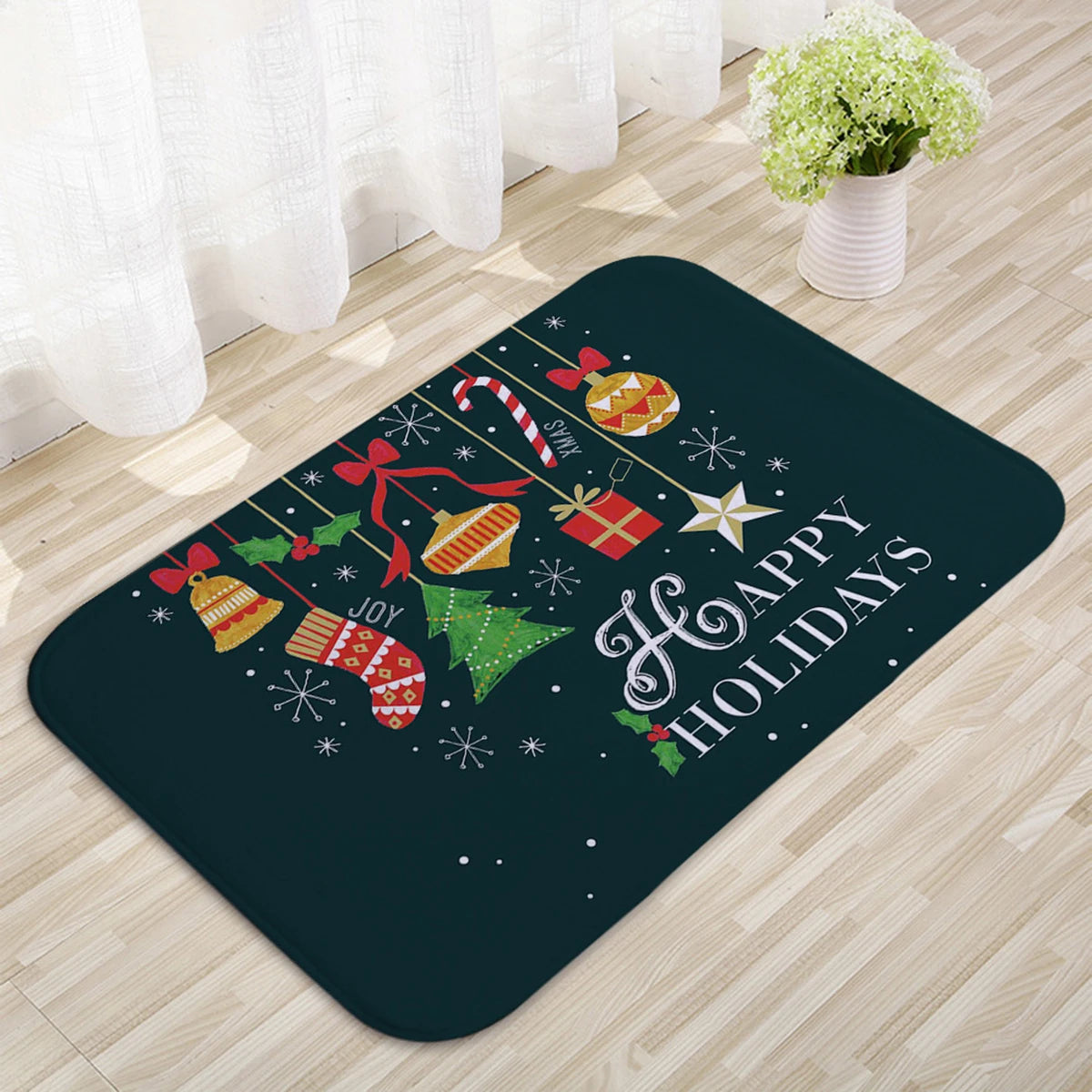 Christmas Door Mat Santa Claus Outdoor Carpet Merry Christmas Decorations For Home 2024 Navidad Xmas Ornament New Year 2025